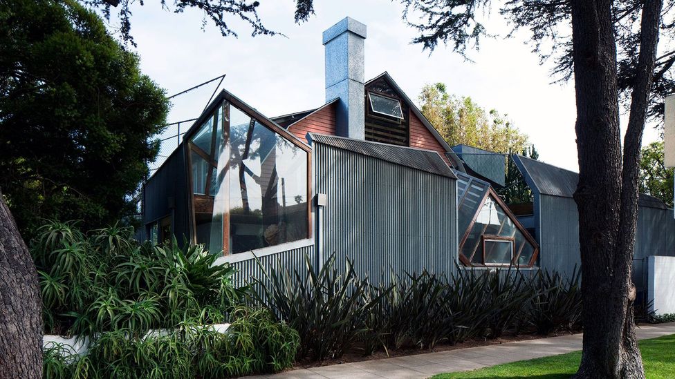 Frank Gehry's transformed Dutch Colonial-style house that is now an eclectic family home (Credit: Corbis) Frank Gehry's transformed Dutch Colonial-style house that is now an eclectic family home (Credit: Corbis)