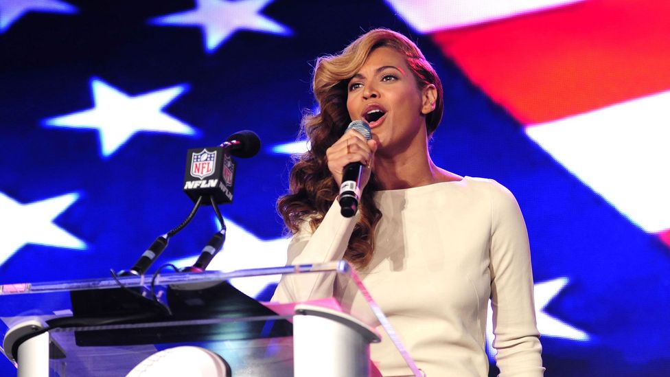 beyonce super bowl star spangled banner