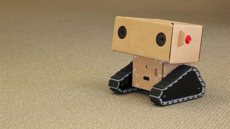 Boxie the robot asked simple questions and got intriguing answers (Credit: Alexander Reben) Boxie the robot asked simple questions and got intriguing answers (Credit: Alexander Reben)