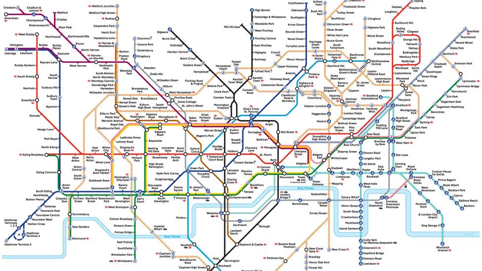 Show London Underground Map The London Underground Map: The Design That Shaped A City - Bbc Culture