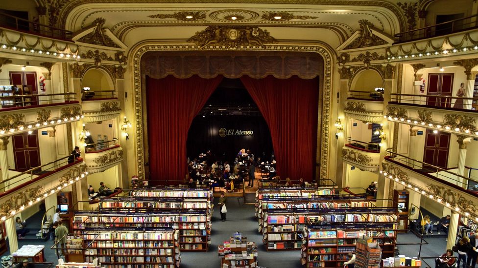 El Ateneo is a popular bookstore housed within an old theatre.