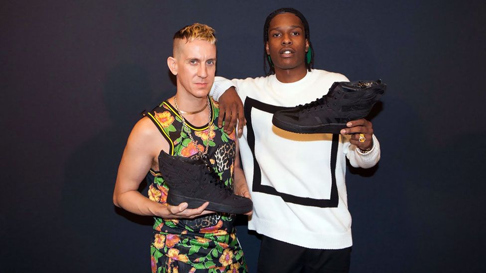 A Rocky raps about fashion labels and has collaborated with Jeremy Scott on an Adidas collection – but he’s just the latest rapper to embrace fashion (Credit: Adidas)