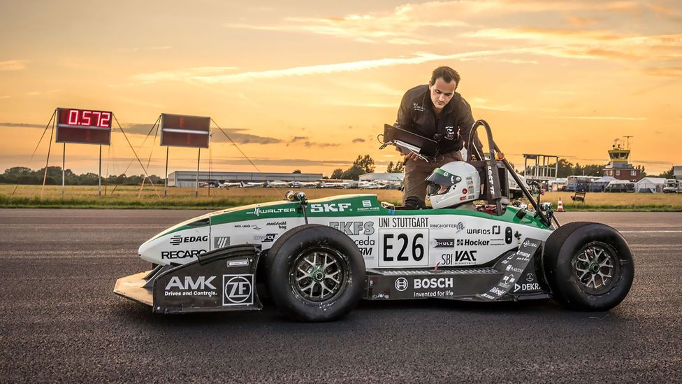 Even green-energy cars are getting race-circuit fast; but humanity will have to get a lot faster to explore the Universe (Credit: Stuttgart Green Team)