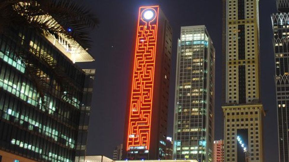 The Maze Tower in Dubai, entered into the 2015 Guinness Book of World Records as the world’s tallest vertical maze (Credit: Adrian Fisher/Adrian Fisher Design) The Maze Tower in Dubai, entered into the 2015 Guinness Book of World Records as the world’s tallest vertical maze (Credit: Adrian Fisher/Adrian Fisher Design)