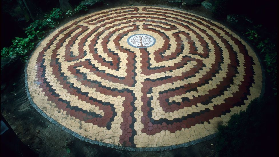 Fisher’s Tree of Life mosaic in a private garden in Roxbury, Connecticut (Credit: Adrian Fisher/Adrian Fisher Design)