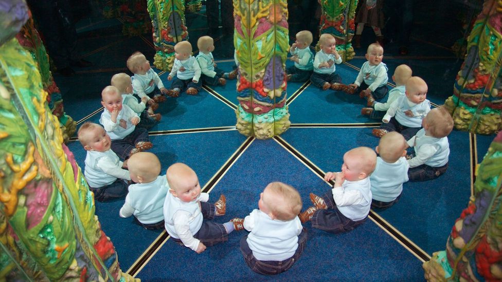 One of Fisher’s many mirror mazes, this one – since removed – was at the Birmingham Sea Life Centre (Credit: Adrian Fisher/Adrian Fisher Design) One of Fisher’s many mirror mazes, this one – since removed – was at the Birmingham Sea Life Centre (Credit: Adrian Fisher/Adrian Fisher Design)