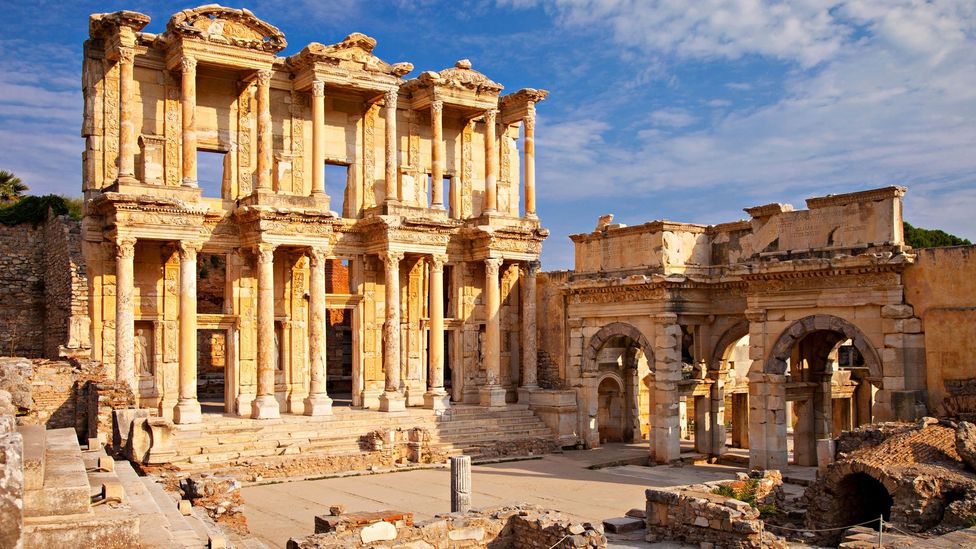 Ruins of the Library of Celsus in ancient city of Ephesus Ruins of the Library of Celsus in ancient city of Ephesus