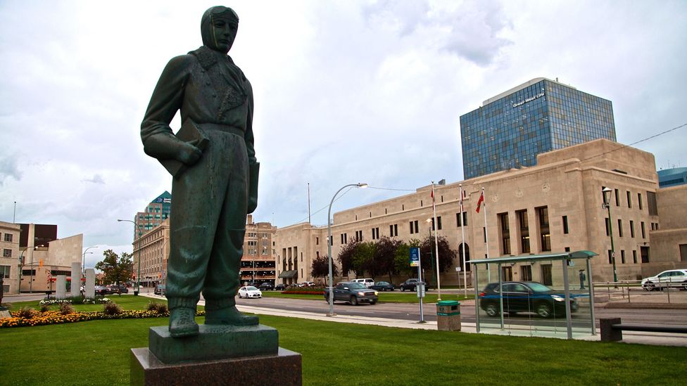 The Winnipeg monument of Sir William Stephenson (Credit: Ian Lloyd Neubauer) The Winnipeg monument of Sir William Stephenson (Credit: Ian Lloyd Neubauer)