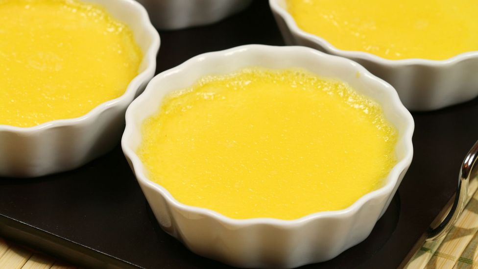 A custard is undergoing the exact same chemical process as scrambled eggs (Credit: Thinkstock)