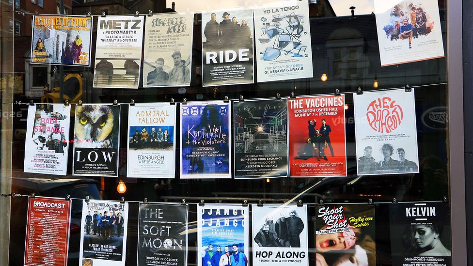 Posters of gigs show just how varied Glasgow's music scene is (Credit: Mike MacEacheran)