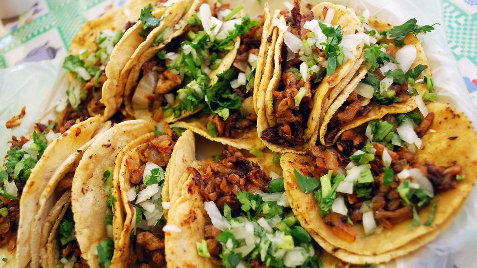 Secret recipes for marinated pork make al pastor tacos special (Credit: Ari Helminen/Tacos al Pastor/Flickr/CC BY 2.0) Secret recipes for marinated pork make al pastor tacos special (Credit: Ari Helminen/Tacos al Pastor/Flickr/CC BY 2.0)