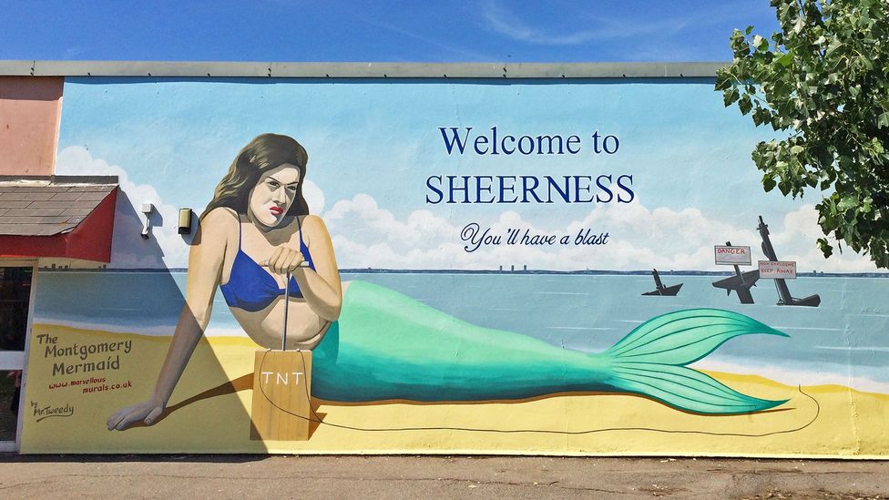 'Welcome to Sheerness. You’ll have a blast!', reads the sign welcoming visitors to the town (Credit: Andy Hebden)