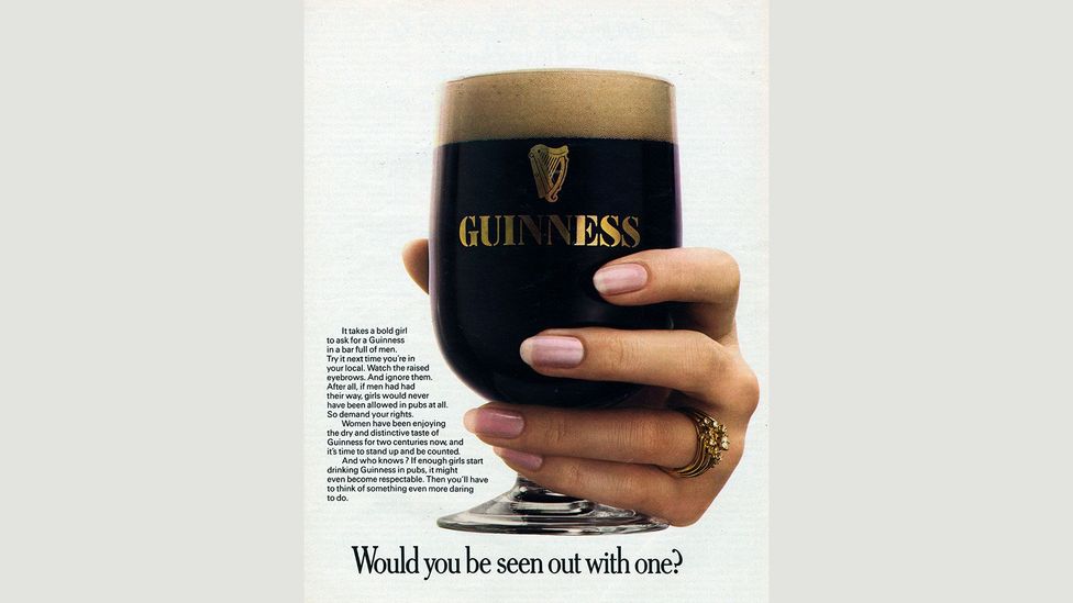 ‘It takes a bold girl to ask for a Guinness’, says this 1970s advertisement (Credit: Heritage Image Partnership Ltd/Alamy Stock Photo) ‘It takes a bold girl to ask for a Guinness’, says this 1970s advertisement (Credit: Heritage Image Partnership Ltd/Alamy Stock Photo)