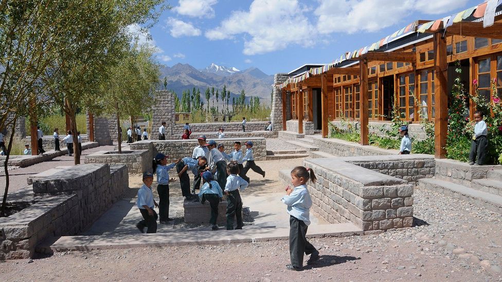 The Druk White Lotus School at Shey in Ladakh, India educates children from mountainous villages in a place of beauty (Credit: ImageBROKER / Alamy Stock Photo) The Druk White Lotus School at Shey in Ladakh, India educates children from mountainous villages in a place of beauty (Credit: ImageBROKER / Alamy Stock Photo)