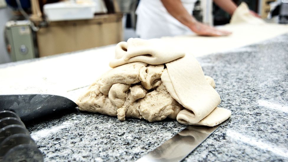 The dough for mpanatigghi biscuits, a traditional Modicani take on the classic Spanish empanada (Credit: Antica Dolceria Bonajuto)