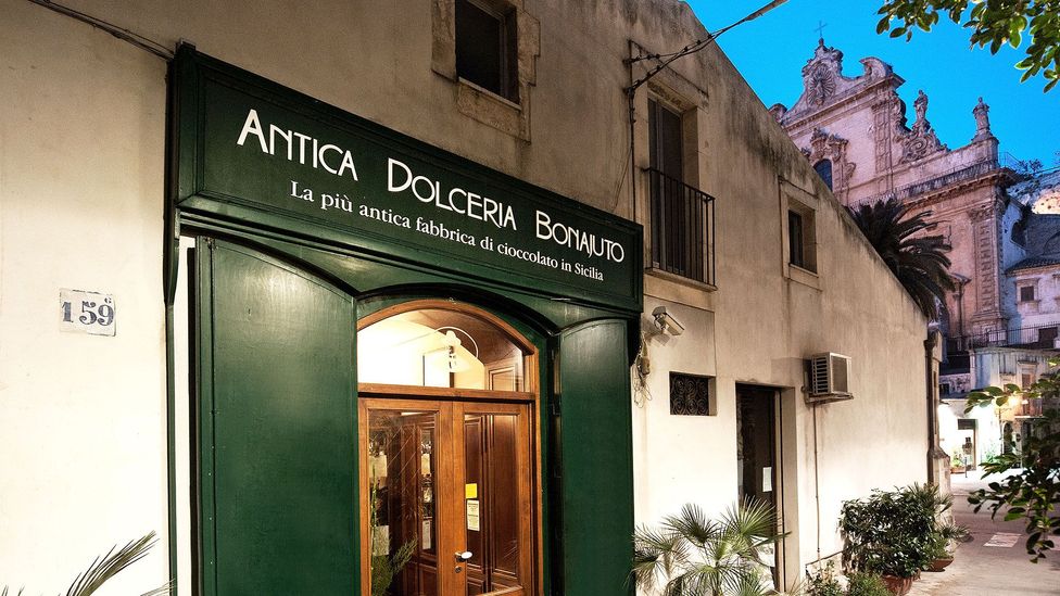 The rustic storefront of chocolate shop Antica Dolceria Bonajuto (Credit: Antica Dolceria Bonajuto)