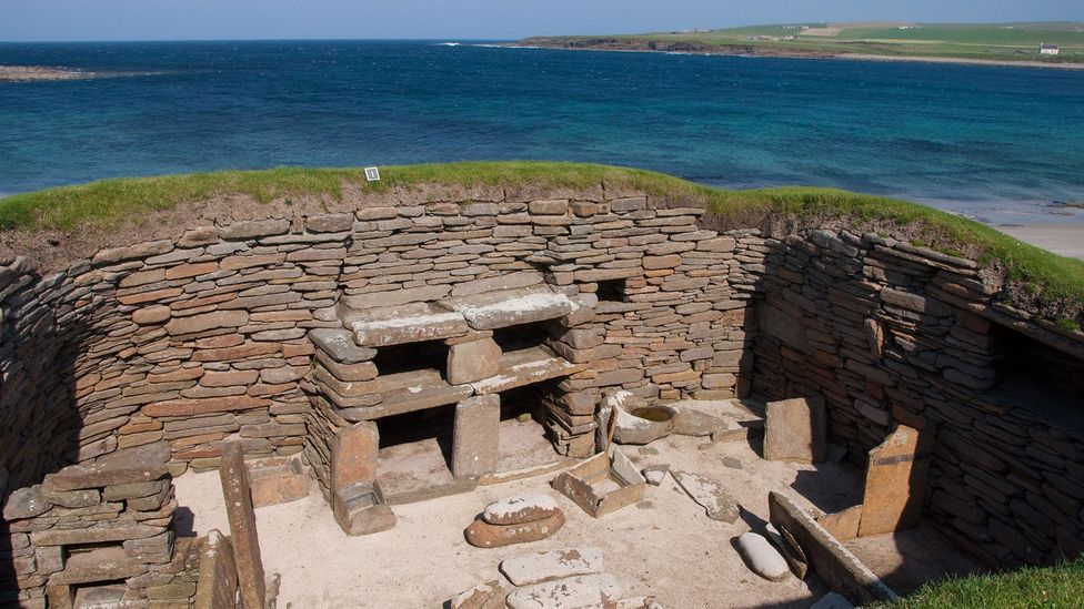 One Skara Brae house, complete with stone dresser and box beds (Credit: Amanda Ruggeri) One Skara Brae house, complete with stone dresser and box beds (Credit: Amanda Ruggeri)