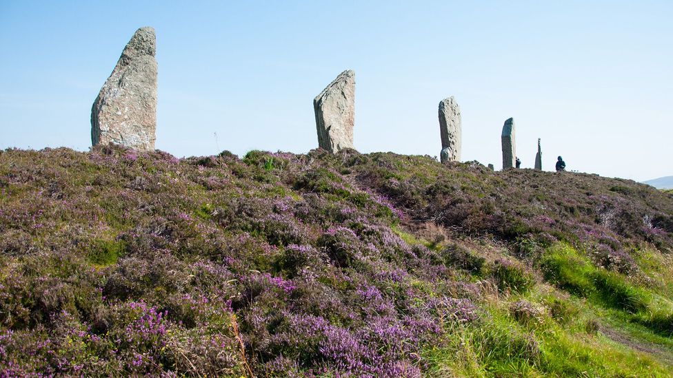 The ditch of the Ring of Brodgar was cut 9m wide and 3m deep through bedrock (Credit: Amanda Ruggeri) The ditch of the Ring of Brodgar was cut 9m wide and 3m deep through bedrock (Credit: Amanda Ruggeri)