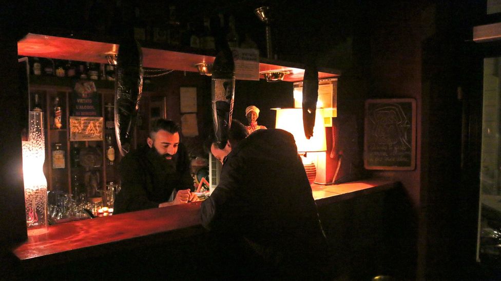 The bartender prepares Tamango, a mix of African plants and roots (Credit: Nicola Busca) The bartender prepares Tamango, a mix of African plants and roots (Credit: Nicola Busca)