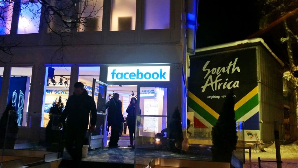 A store taken over by Facebook at Davos. (Credit: Lucy Marcus)