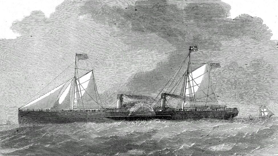 The SS Connaught was sunk by a fire but luckily all passengers and crew survived (Credit: Endurance Exploration Group) The SS Connaught was sunk by a fire but luckily all passengers and crew survived (Credit: Endurance Exploration Group)