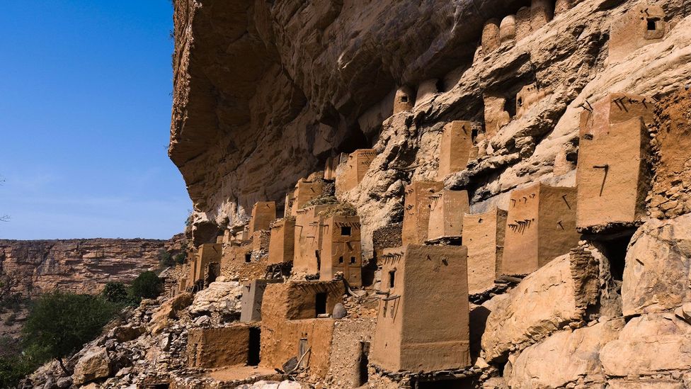 In cliff-side houses like these, some Malian villagers talk an enigmatic anti-language originally designed to fool slave-traders (Credit: Alamy)