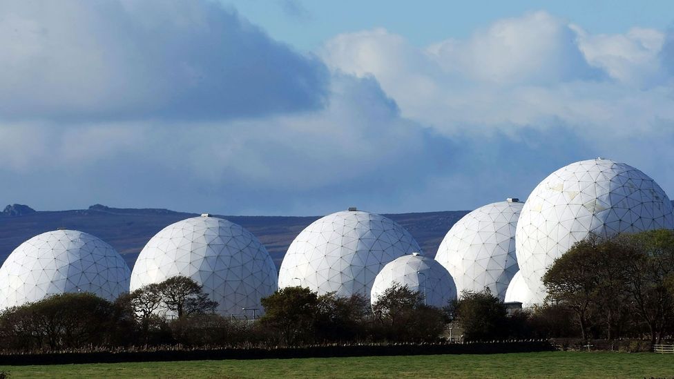 The radar domes of RAF Menwith Hill dominate the skyline (Credit: Christopher Furlong/Getty)