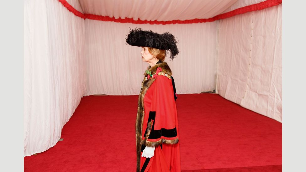 Former Lord Mayor Fiona Woolf at the Silent Ceremony in 2013 (Credit: Martin Parr/Magnum Photos) Former Lord Mayor Fiona Woolf at the Silent Ceremony in 2013 (Credit: Martin Parr/Magnum Photos)
