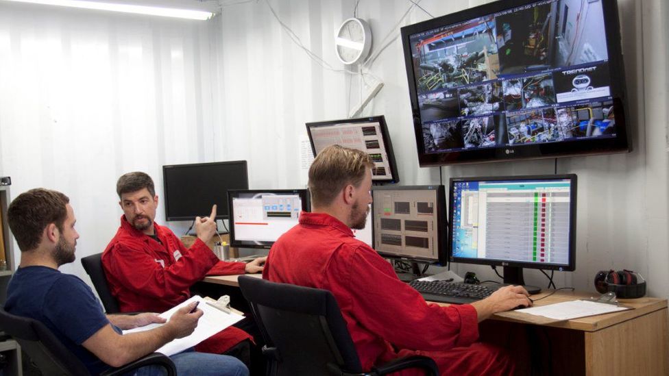 Workers monitor tests at General Fusion - there have been thousands already (Credit: General Fusion)