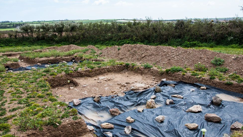 A trench from the excavation of Boden’s prehistoric settlement by Gossip and his team (Credit: Amanda Ruggeri)