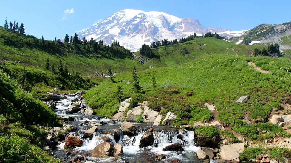 Mount Rainier is the most glaciated peak in the lower 48 United States (Credit: Annika Hipple)
