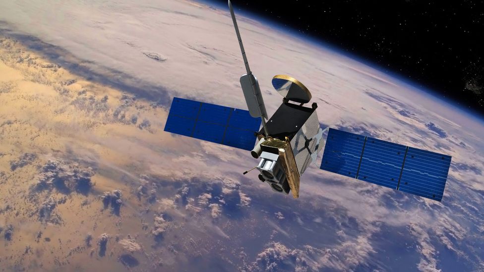 Most satellites break up into smaller pieces when they re-enter the atmosphere (Credit: Getty Images) Most satellites break up into smaller pieces when they re-enter the atmosphere (Credit: Getty Images)
