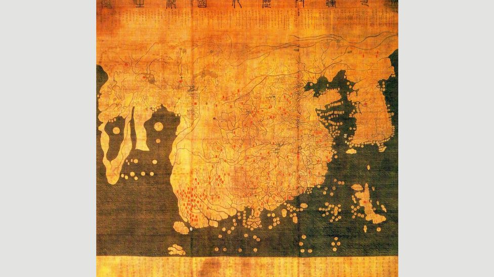 The Kangnido map, a Chinese-influenced Korean map from 1402 (Credit: Wikipedia)