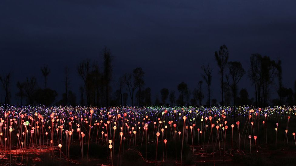 The illuminated landscape shines bright against dark skies (Credit: Mark Pickthall) The illuminated landscape shines bright against dark skies (Credit: Mark Pickthall)