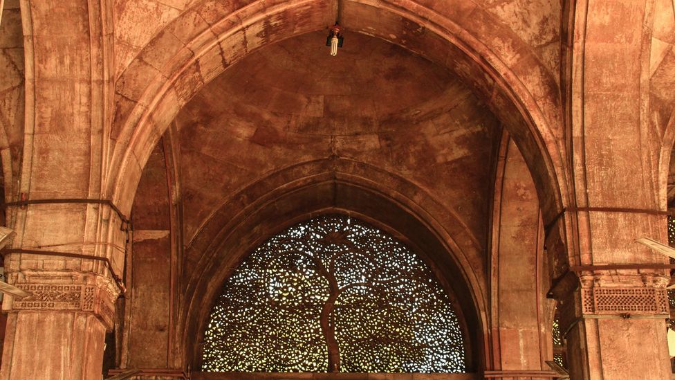 The Tree of Life lattice work stands out at Sidi Sayed Mosque in Ahmedabad (Credit: Neelima Vallangi) The Tree of Life lattice work stands out at Sidi Sayed Mosque in Ahmedabad (Credit: Neelima Vallangi)