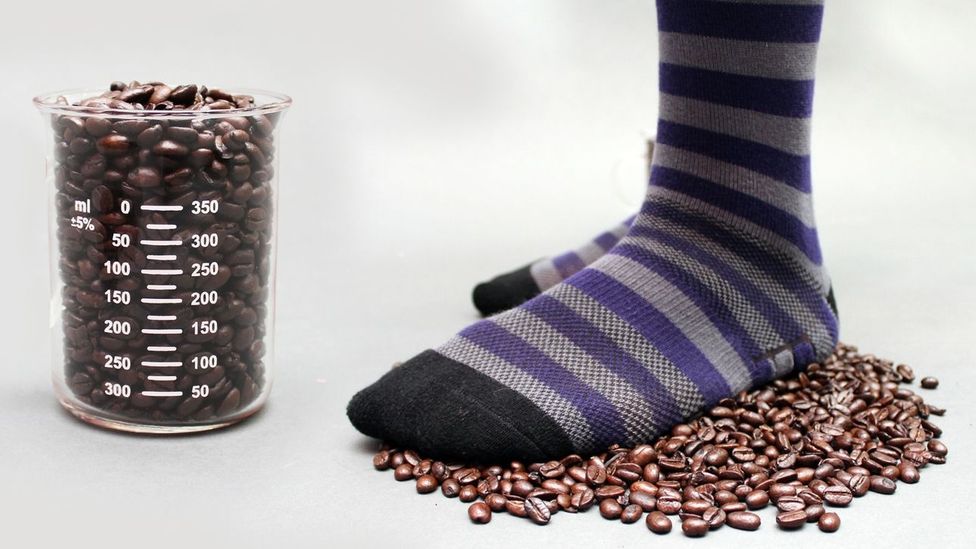 These Atlas dress socks from American menswear label Ministry of Supply contain coffee-infused recycled polyester for odour control
(Credit: Ministry of Supply) These Atlas dress socks from American menswear label Ministry of Supply contain coffee-infused recycled polyester for odour control
(Credit: Ministry of Supply)