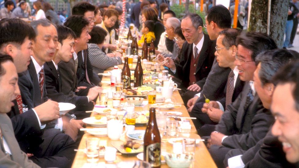 Often, corporate bonding occurs during late-night drinking sessions with colleagues (Credit: Alamy) Often, corporate bonding occurs during late-night drinking sessions with colleagues (Credit: Alamy)