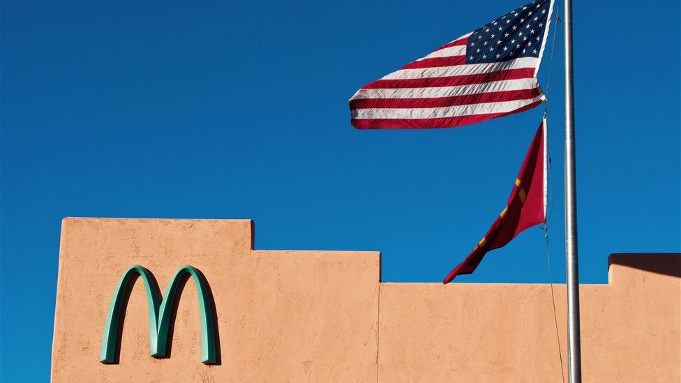 Though McDonald’s is very protective of its logo, the company has been willing to alter its colour to conform to local building codes around the world (Credit: Alamy) Though McDonald’s is very protective of its logo, the company has been willing to alter its colour to conform to local building codes around the world (Credit: Alamy)