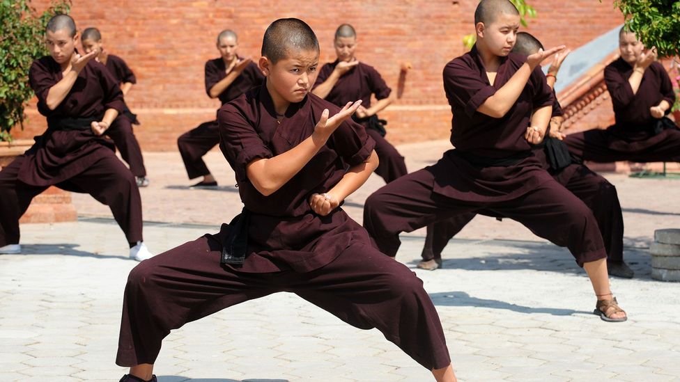 In 2008, The Gyalwang Drukpa started encouraging his nuns to learn self-defence (Credit: Prakash Mathema/Getty)