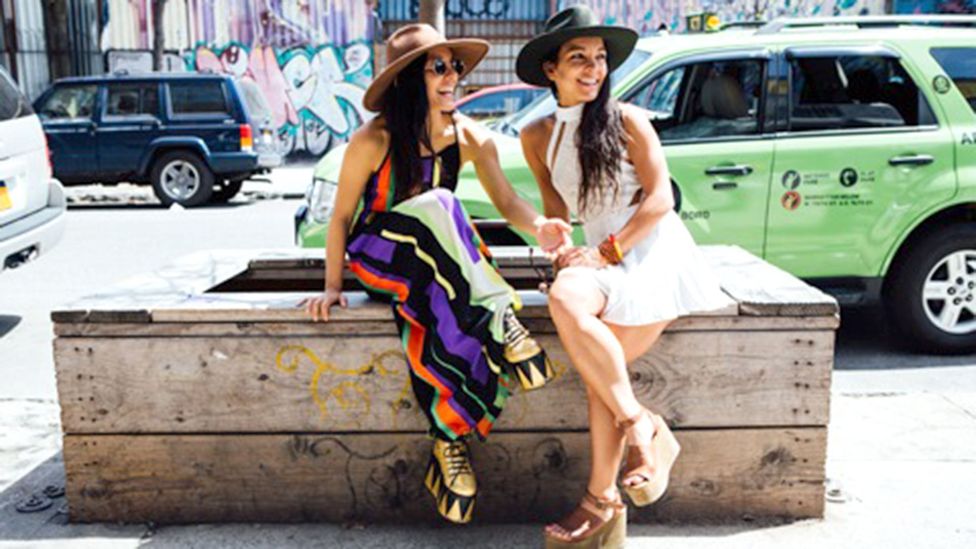 Most of Agrawal’s business ventures involve her twin sister, Miki (Credit: Radha Agrawal) Most of Agrawal’s business ventures involve her twin sister, Miki (Credit: Radha Agrawal)