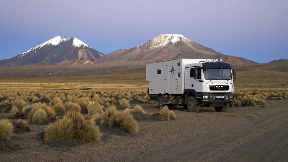 Their 10-ton truck is self-sufficient and built to withstand rugged roads (Credit: Steve and Gilly Snaith)