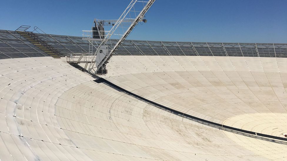 The dish is enormous, around an acre in size (Credit: Boffin Media) The dish is enormous, around an acre in size (Credit: Boffin Media)