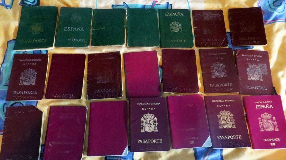 Sanchez now has 21 passports (Credit: Jorge Sanchez) Sanchez now has 21 passports (Credit: Jorge Sanchez)