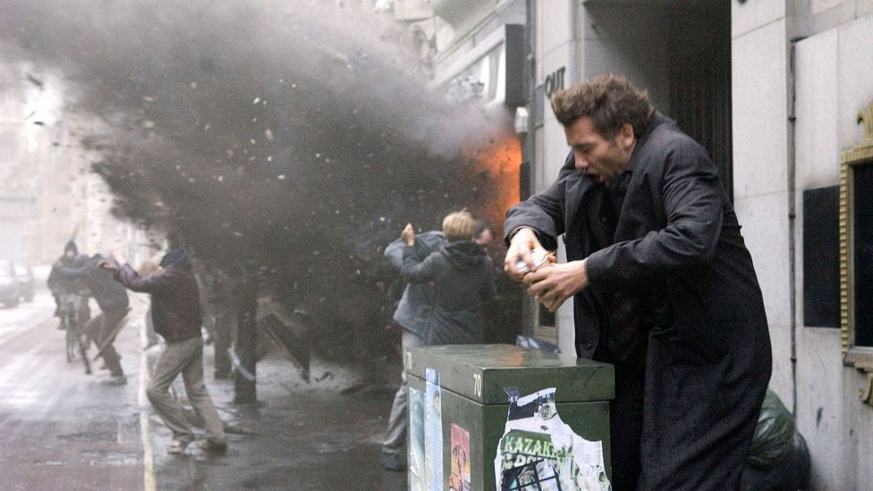 The bomb blast that opens Children of Men is horribly credible – it was shot on location in London (Credit: Alamy/Universal Pictures)