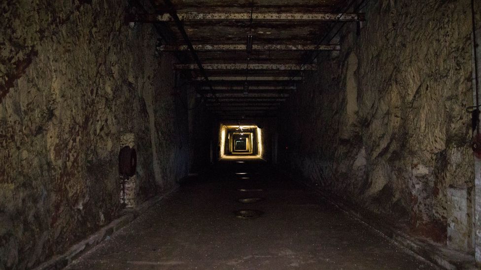 One of the main tunnels running through Drakelow (Credit: William Park) One of the main tunnels running through Drakelow (Credit: William Park)
