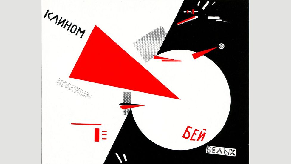 El Lissitzky’s Beat the Whites with the Red Wedge symbolises the Red Army penetrating the defences of the anti-communist and imperialist forces (Credit: Alamy) El Lissitzky’s Beat the Whites with the Red Wedge symbolises the Red Army penetrating the defences of the anti-communist and imperialist forces (Credit: Alamy)