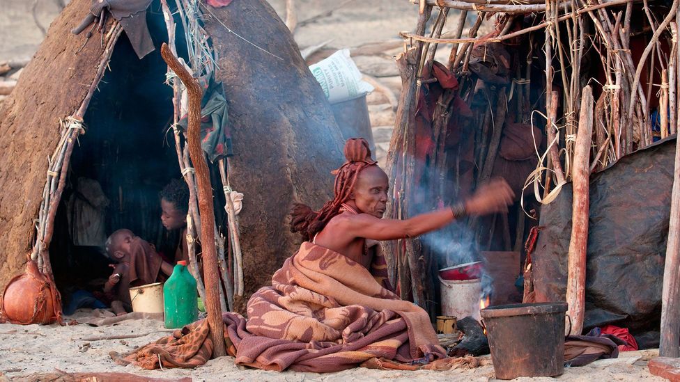 When Jules Davidoff visited a Himba 'kraal', he found no traces of western influence in their way of life (Credit: Alamy)