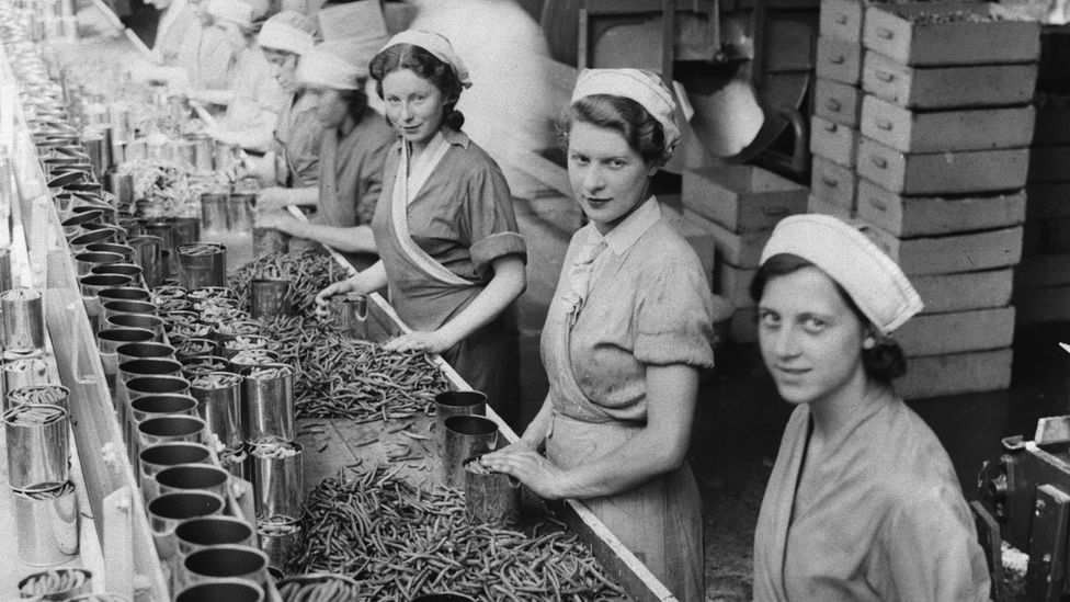 In 1934, women on a production line canning beans in Cambridgeshire, UK - a job that no longer exists (Credit: Getty Images) In 1934, women on a production line canning beans in Cambridgeshire, UK - a job that no longer exists (Credit: Getty Images)