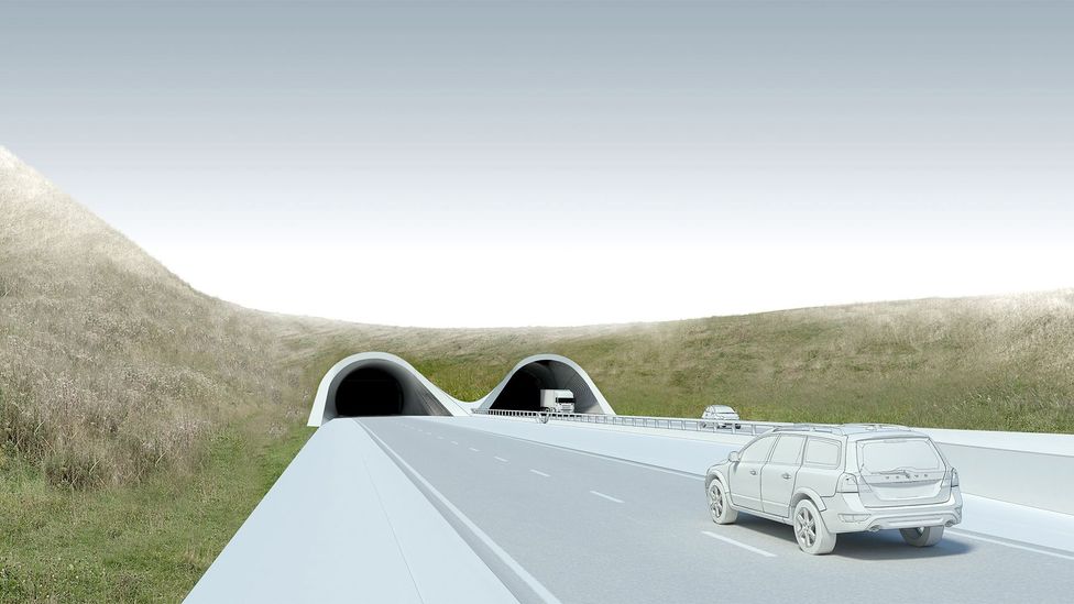 An artist’s rendering of one proposed entrance/exit into the tunnel, which is within the world heritage site (Credit: Highways England) An artist’s rendering of one proposed entrance/exit into the tunnel, which is within the world heritage site (Credit: Highways England)