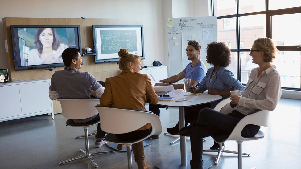 The growing prominence of video conferencing means even working from home requires presenting skills (Credit: Getty Images) The growing prominence of video conferencing means even working from home requires presenting skills (Credit: Getty Images)